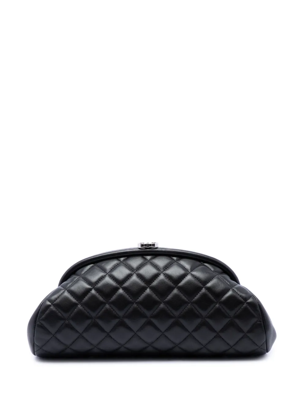 CHANEL Pre-Owned 2010-2011 Quilted Lambskin Frame clutch bag - Nero