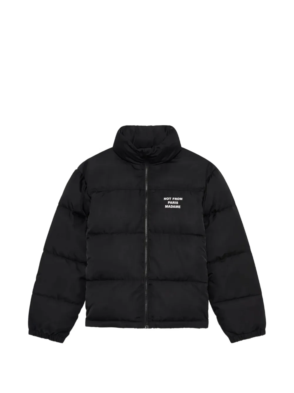 Drôle De Monsieur slogan-print padded jacket - Black