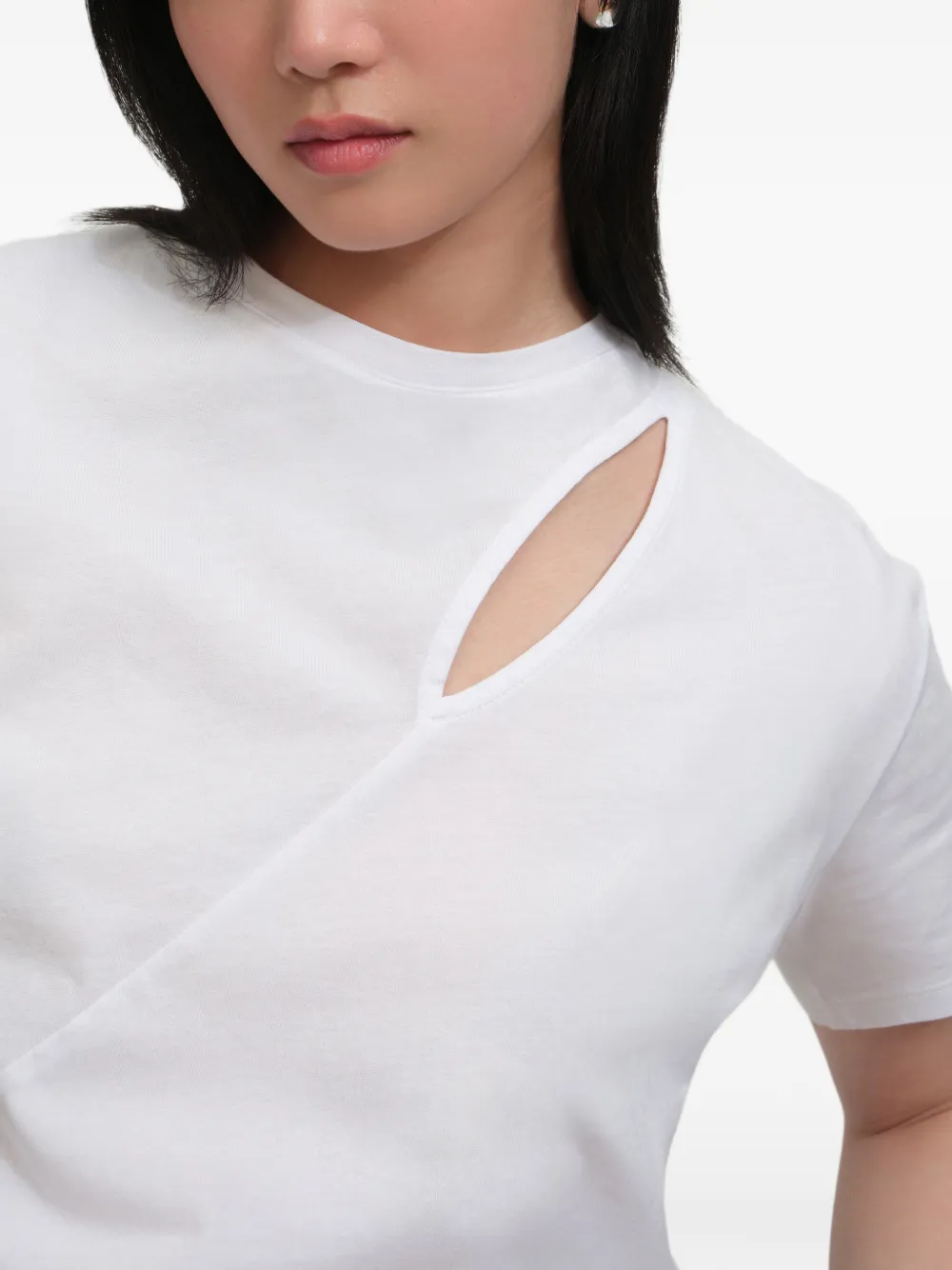 Marcella Leonie T-shirt met uitgesneden details Wit