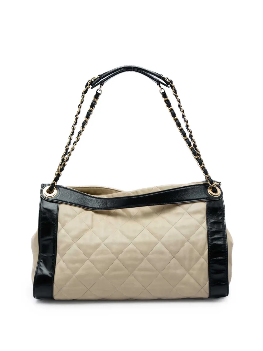CHANEL Pre-Owned 2012 Bicolor Quilted Lambskin In The Mix Tote satchel - Toni neutri