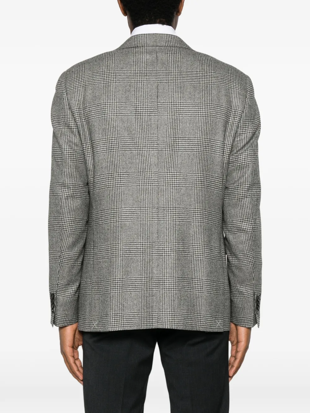 Canali Prince of Wales check blazer Zwart