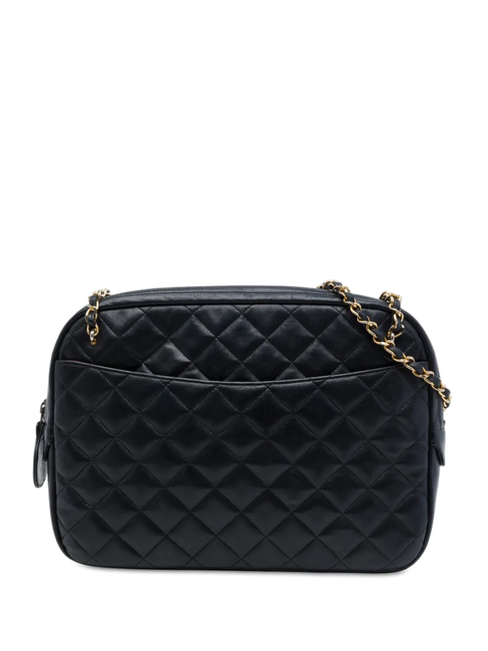 CHANEL Pre-Owned 1989-1991 CC Quilted Lambskin Chain Camera Bag shoulder bag - Nero