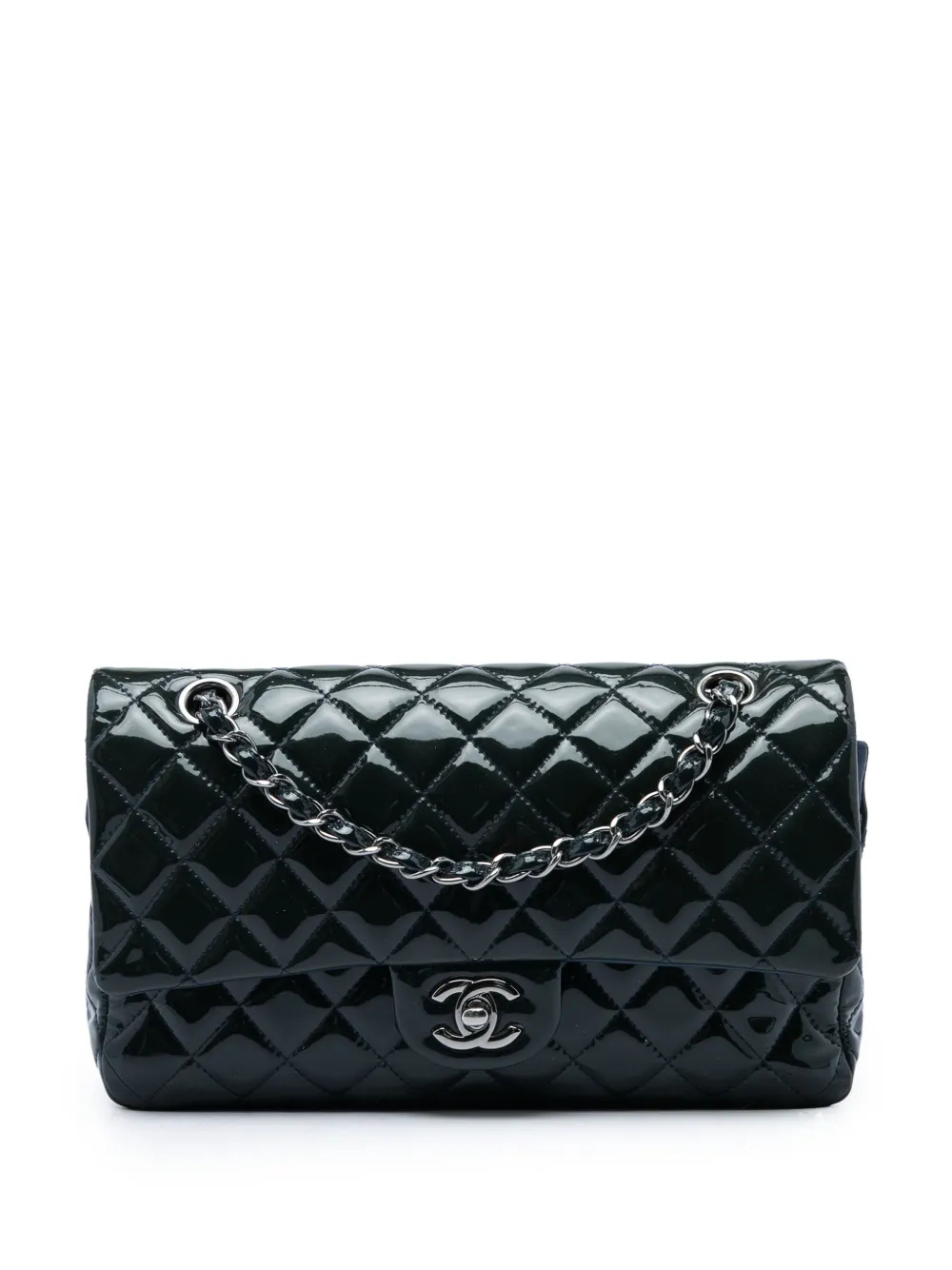 CHANEL Pre-Owned 2014 Jumbo Classic Patent Double Flap shoulder bag - Blu