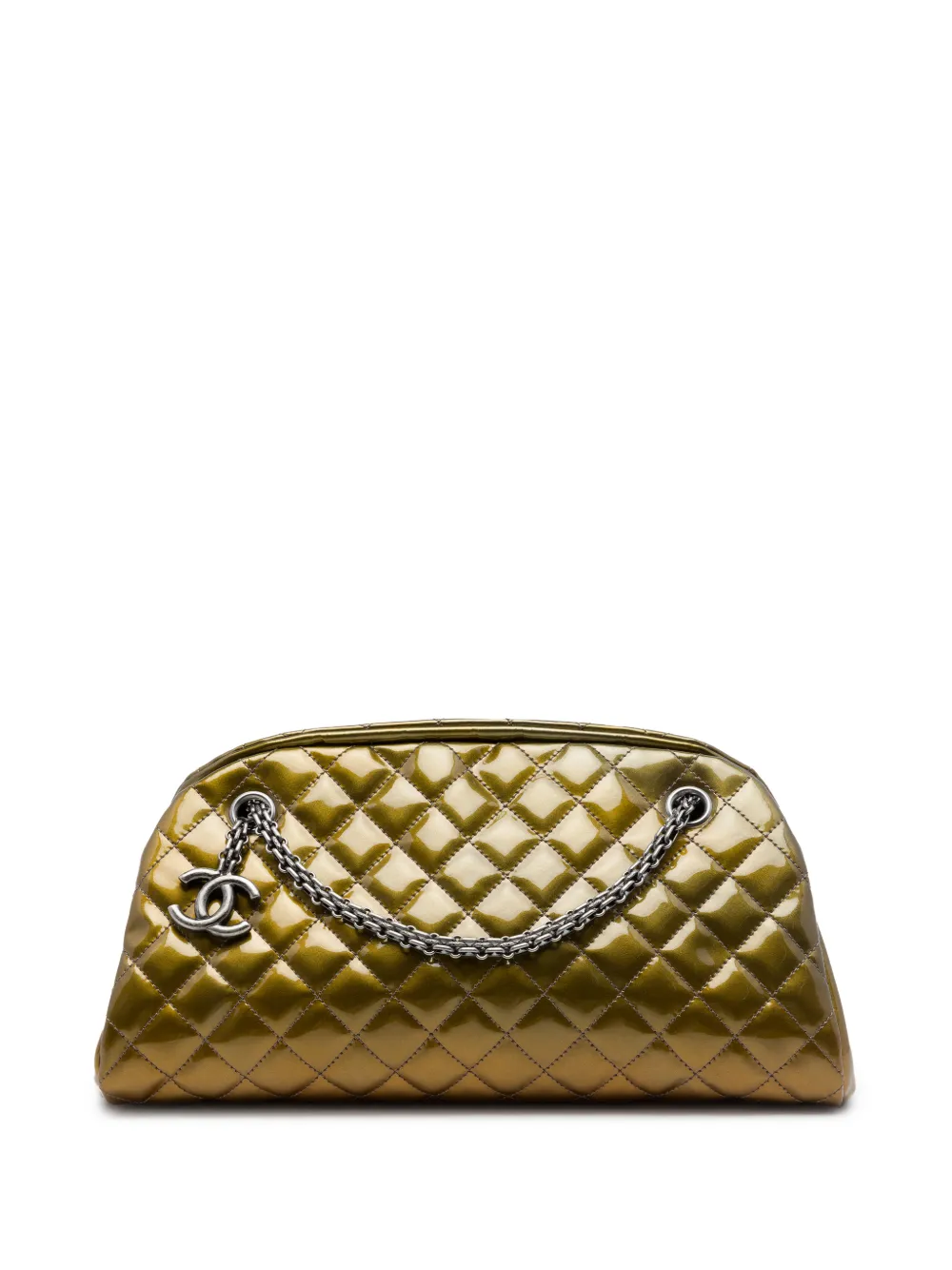 CHANEL Pre-Owned 2011 Medium Patent Ombre Just Mademoiselle Bowling Bag shoulder bag - Oro