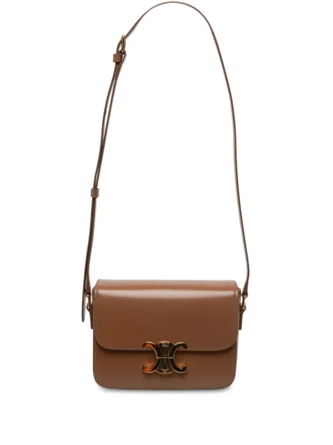 Celine Pre-Owned 2024 Teen Shiny Calfskin Triomphe crossbody bag