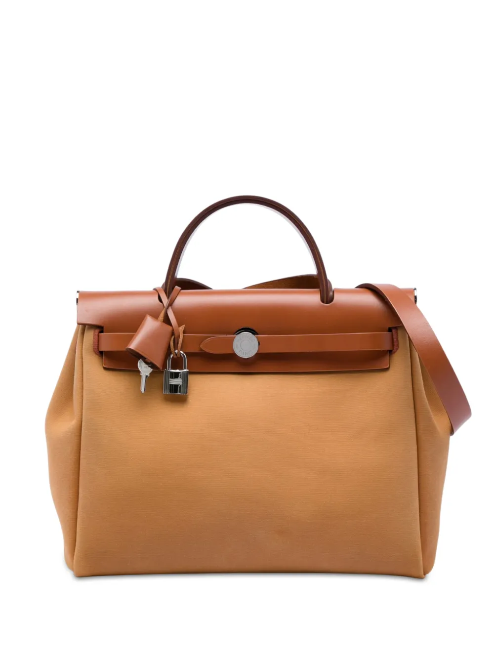 Hermès Pre-Owned 2020 Toile Verso Herbag Zip 31 satchel - Braun