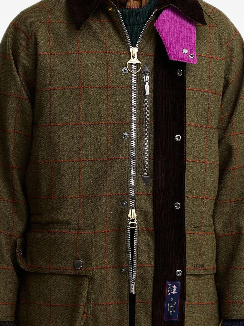 Barbour Paul Smith Loves geruit jack Groen