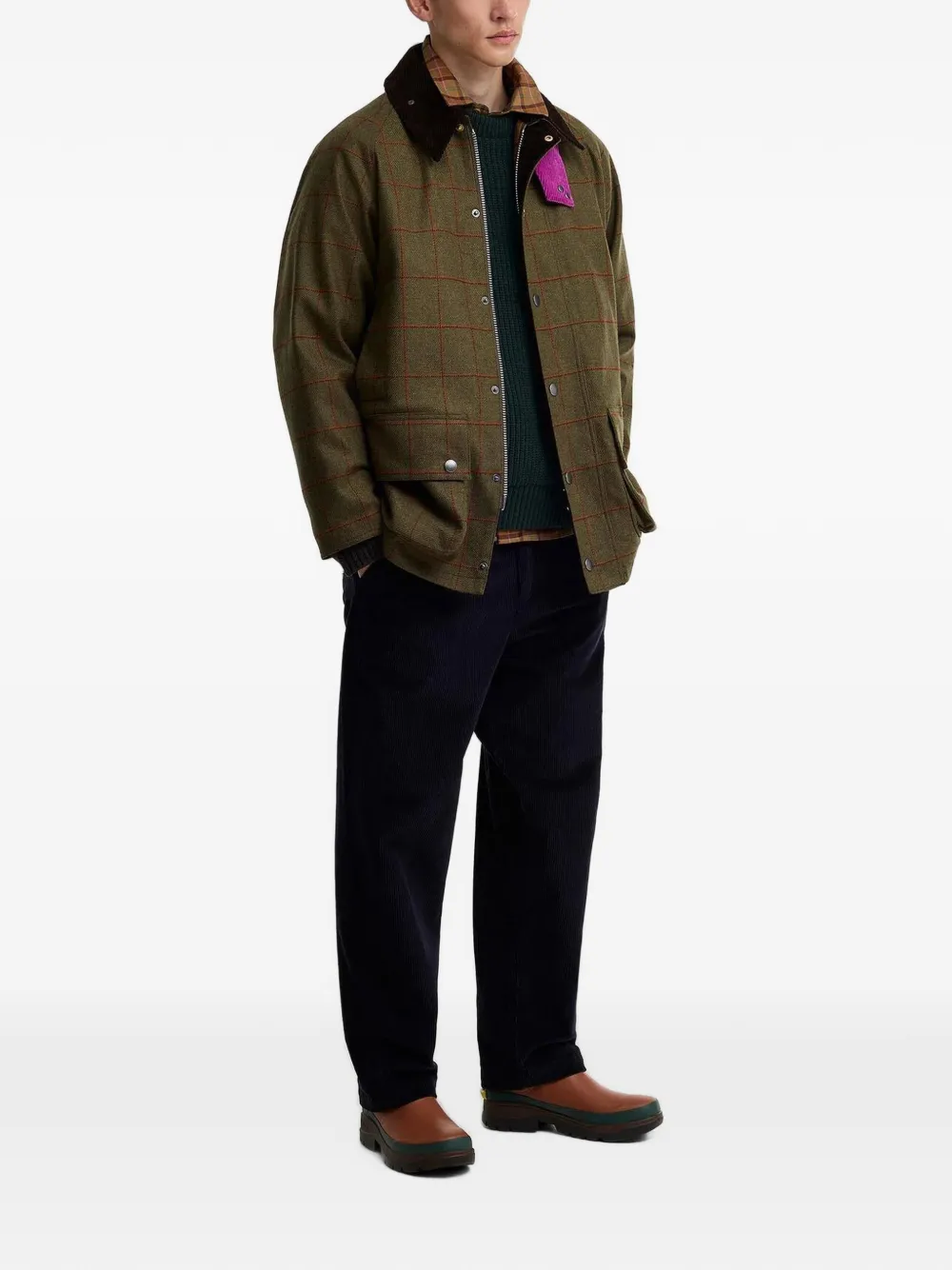 Barbour Paul Smith Loves geruit jack Groen