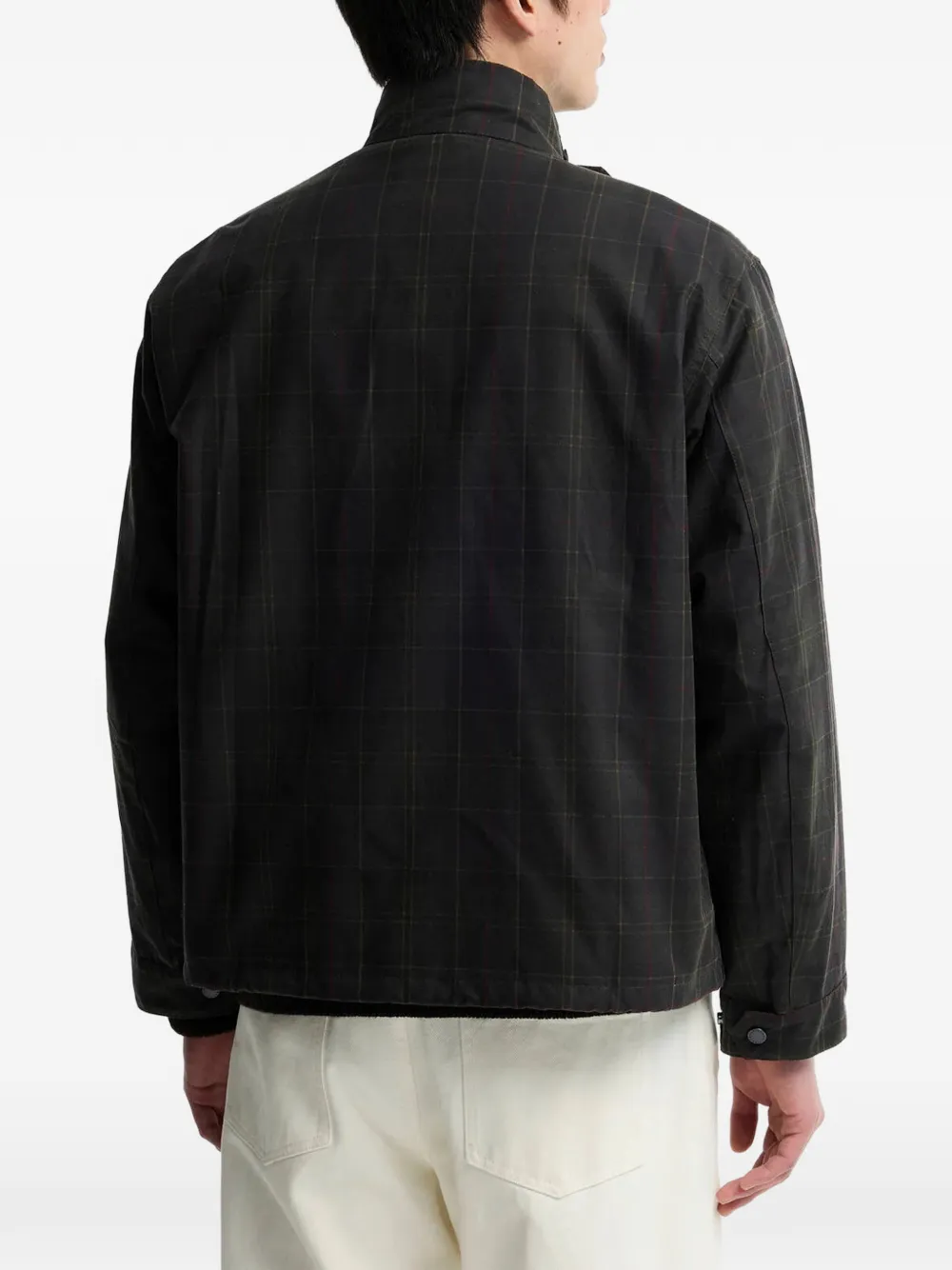 Barbour Ursula jack met tartan-print en gespkraag Groen