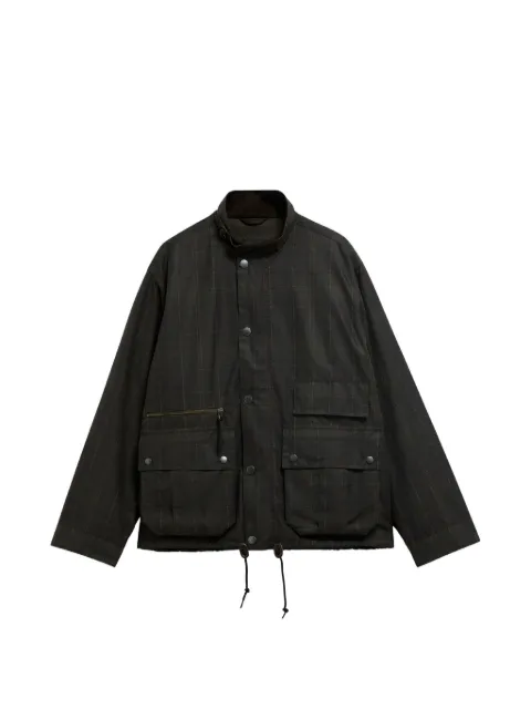 Barbour Ursula tartan-print buckled-collar jacket