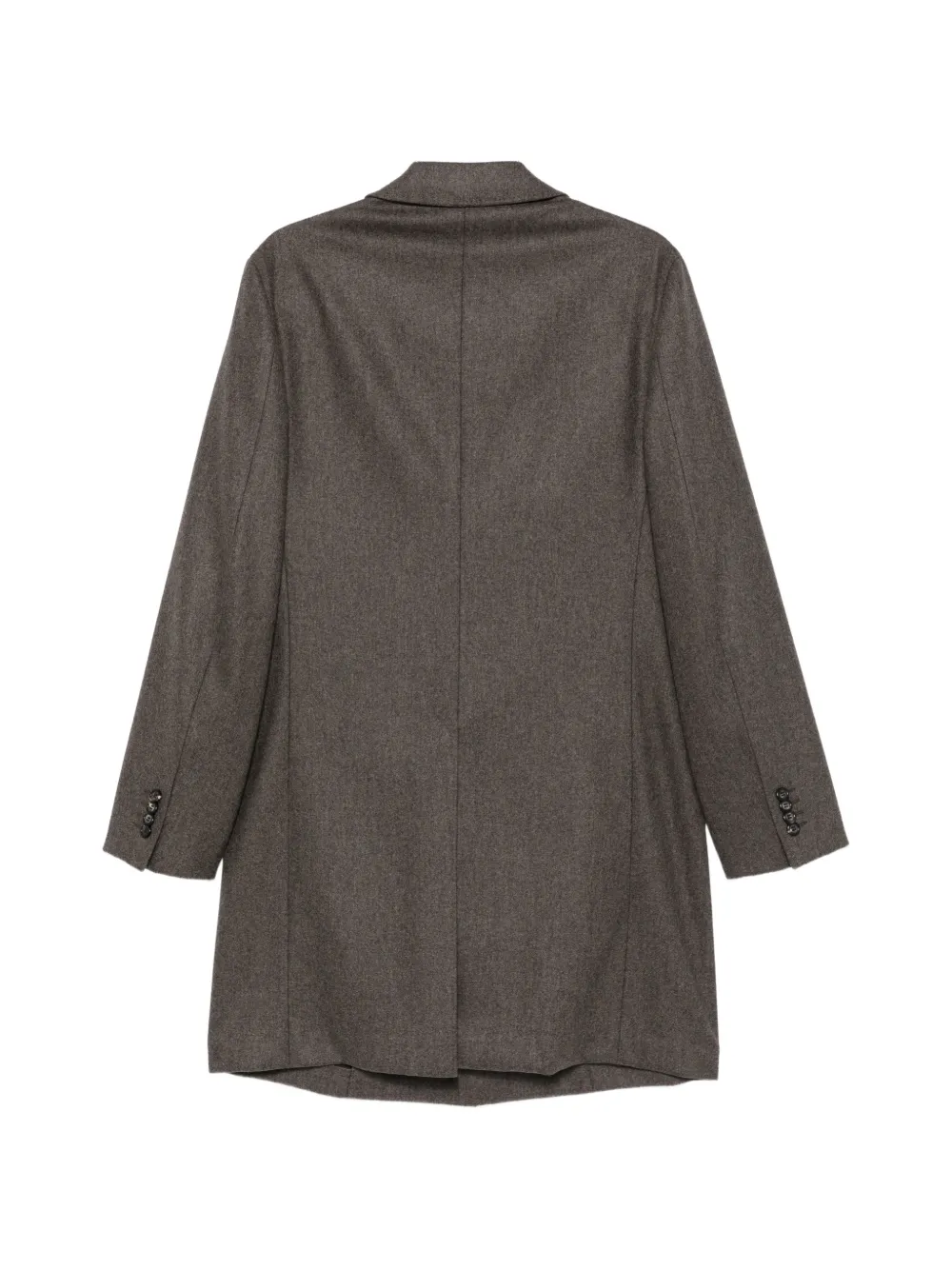 Canali single-breasted notched-lapel coat Bruin