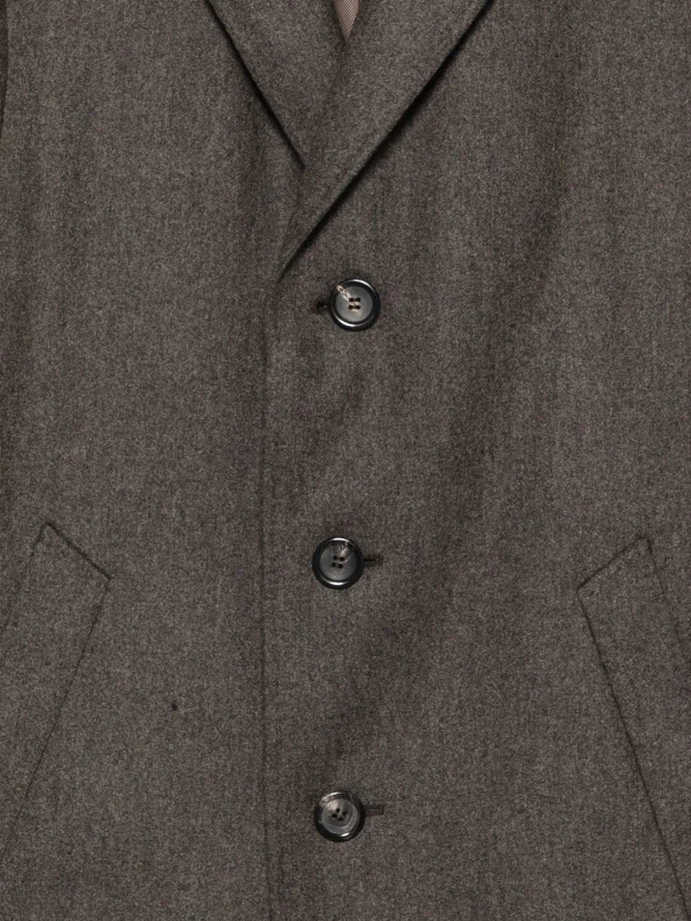 Canali single-breasted notched-lapel coat Bruin