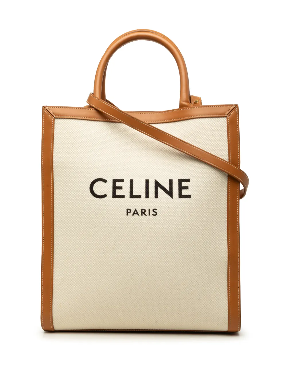 Celine Pre-Owned 2021 Small Canvas Vertical Cabas satchel - Brown