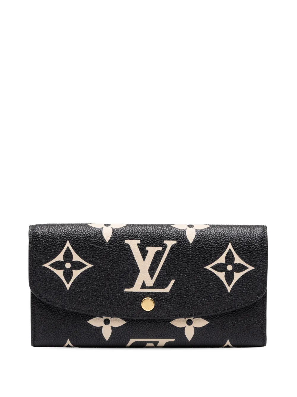 Louis Vuitton Pre-Owned 2021-2026 Bicolor Monogram Empreinte Giant Emilie Wallet long wallets - Black