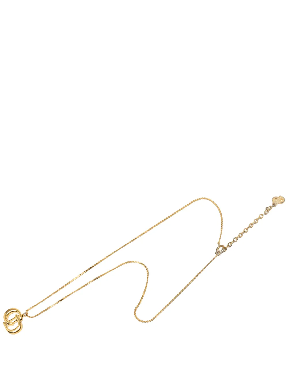 Christian Dior Pre-Owned 20th Century Gold Plated CD Logo Pendant Necklace costume necklace