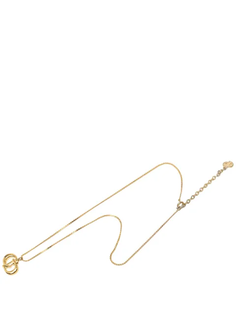 Christian Dior Pre-Owned 20th Century Gold Plated CD Logo Pendant Necklace costume necklace
