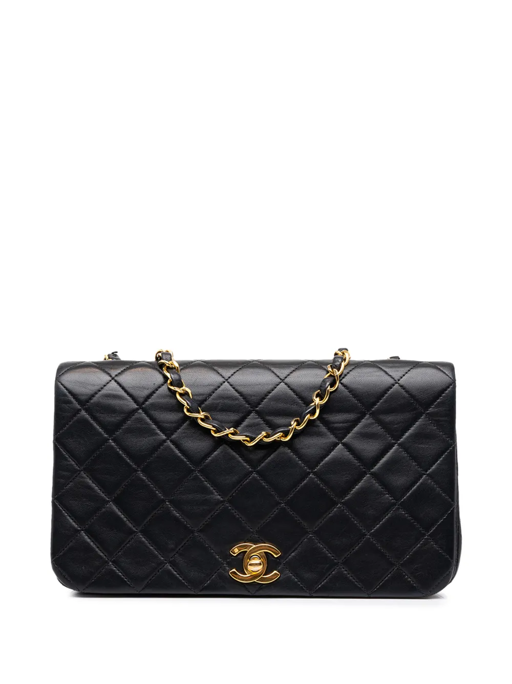CHANEL Pre-Owned 1991-1994 CC Quilted Lambskin Full Single Flap shoulder bag - Nero