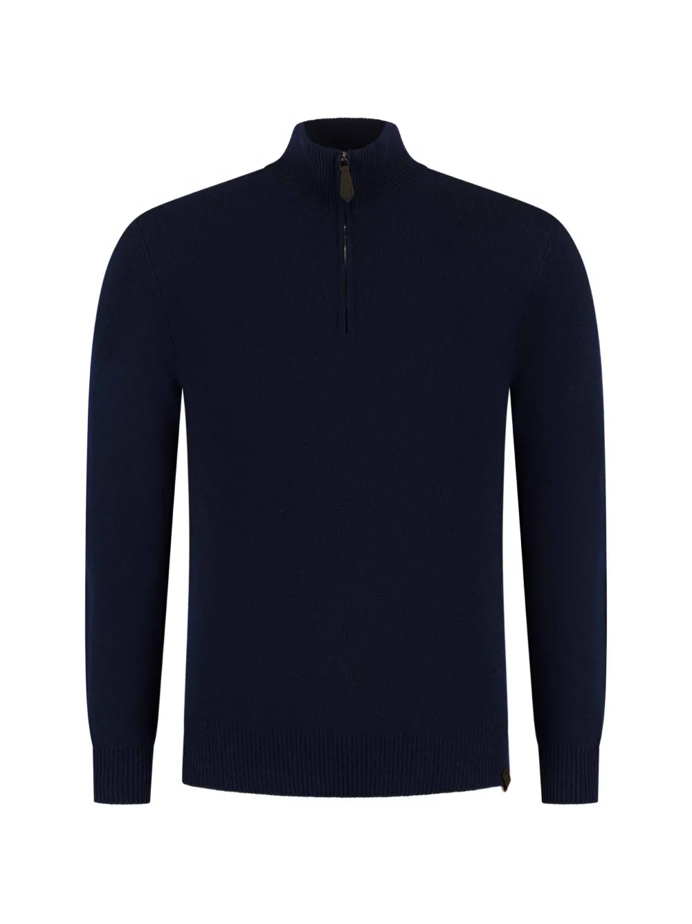 Jacob Cohën half-zip ribbed-trim sweater - Blue