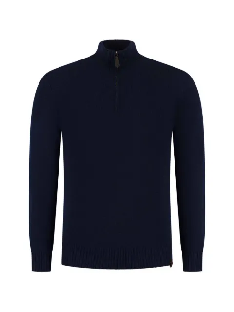 Jacob Cohën half-zip ribbed-trim sweater