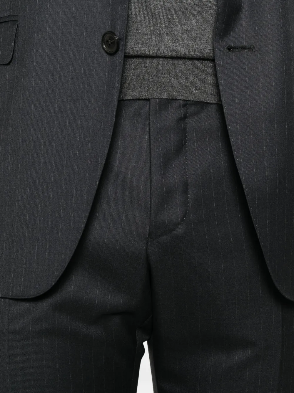 Canali pinstripe-pattern wool suit Grijs