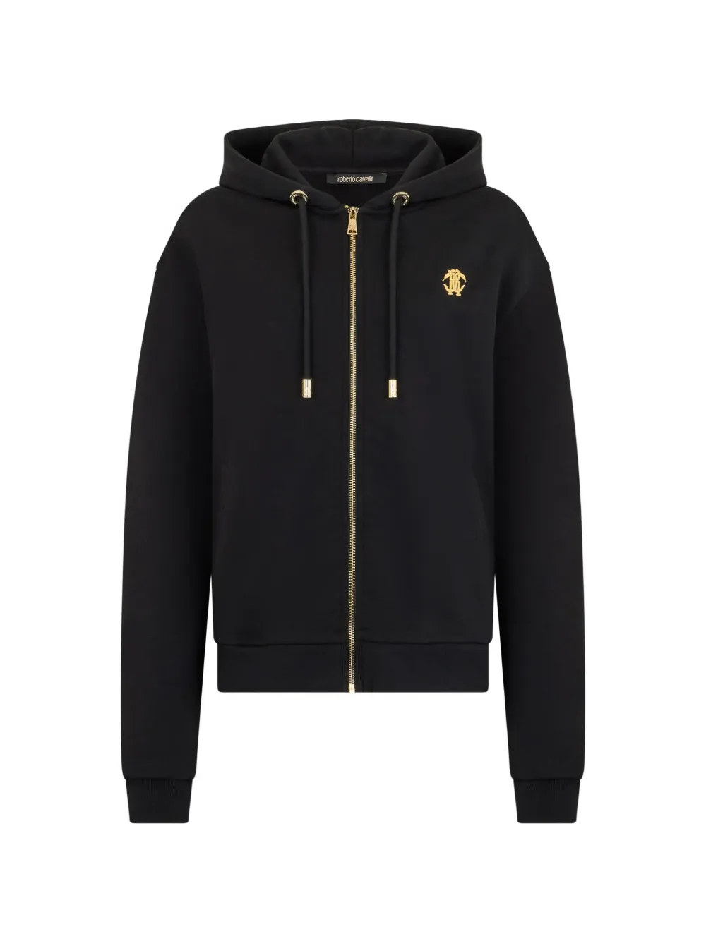 Roberto Cavalli Flaming Rose zip-up hoodie