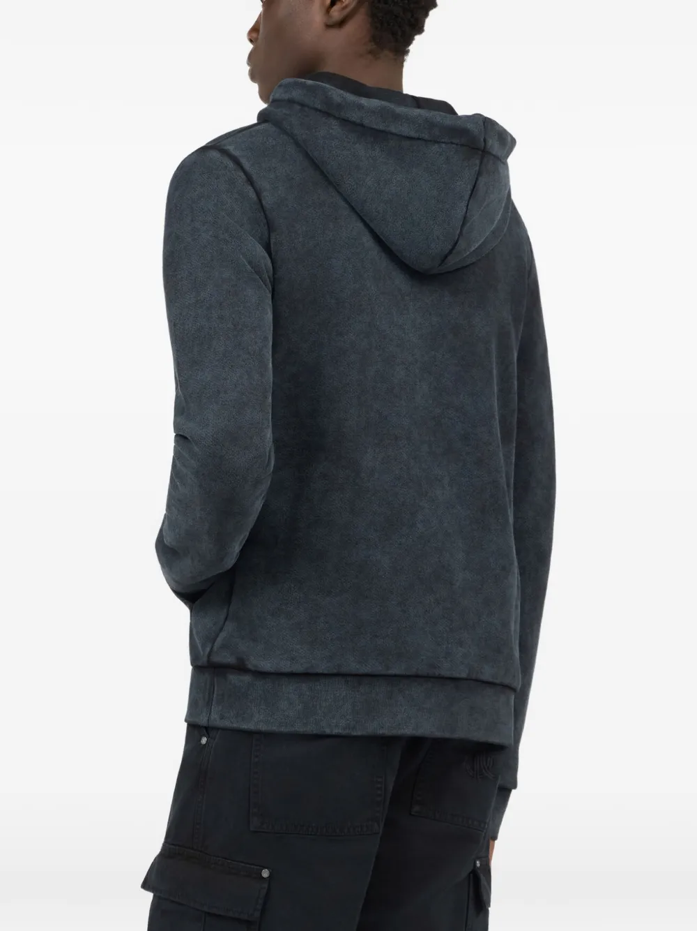 Roberto Cavalli Hoodie met roosprint Zwart