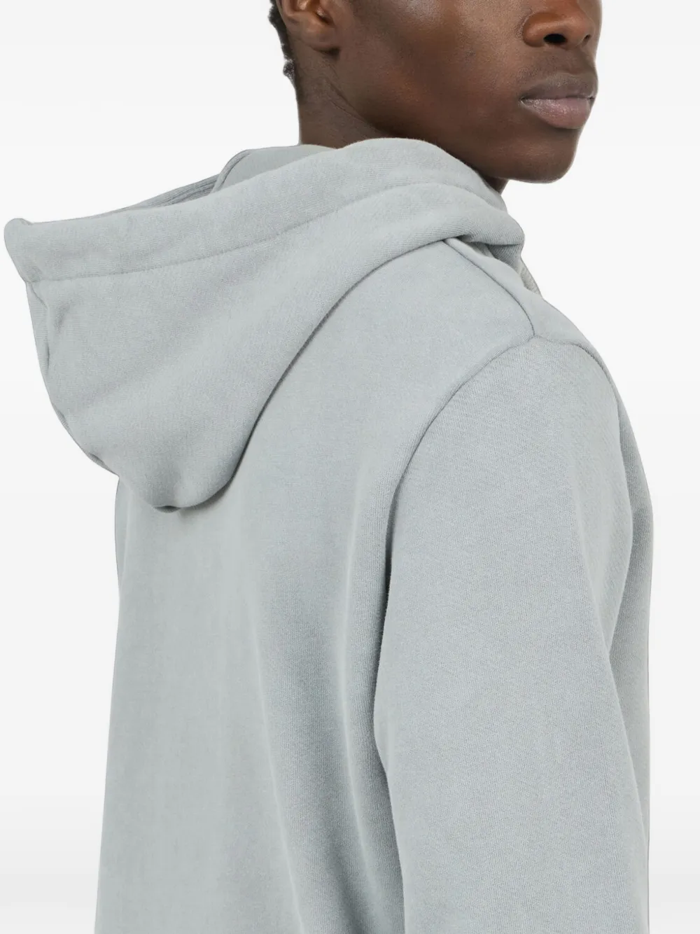 Roberto Cavalli Hoodie met trekkoord en roos-print Grijs