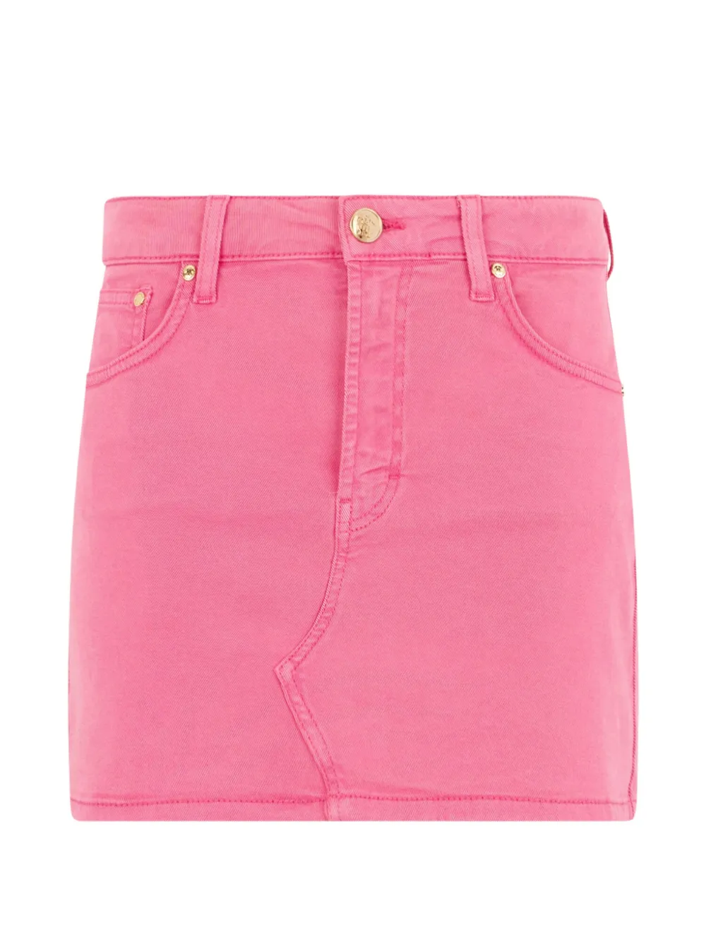 Roberto Cavalli logo-patch straight mini skirt - Rosa