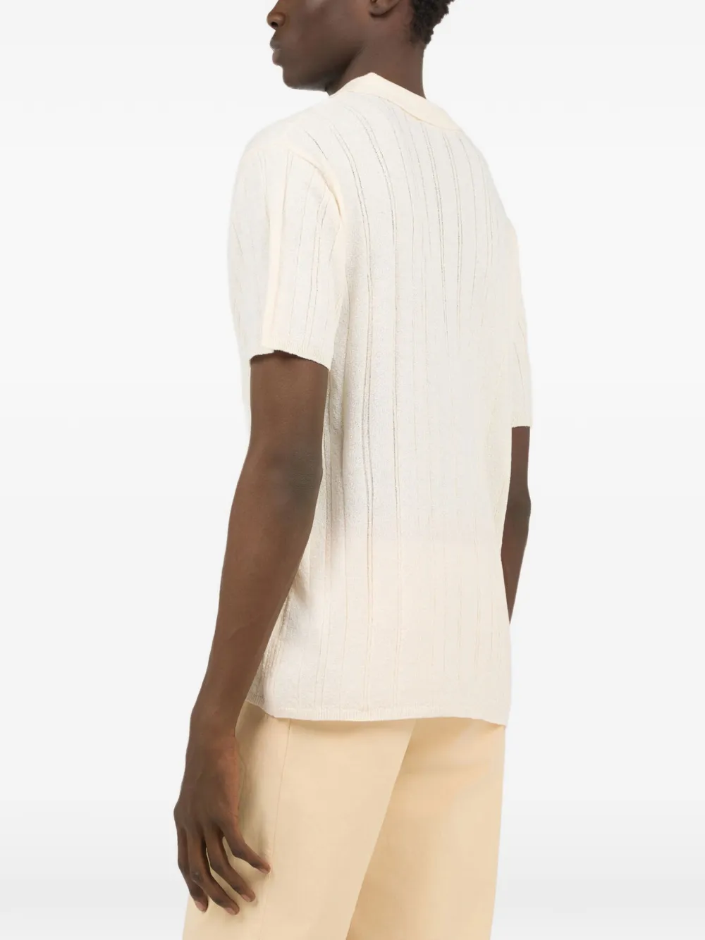 Roberto Cavalli Ribgebreid T-shirt Beige