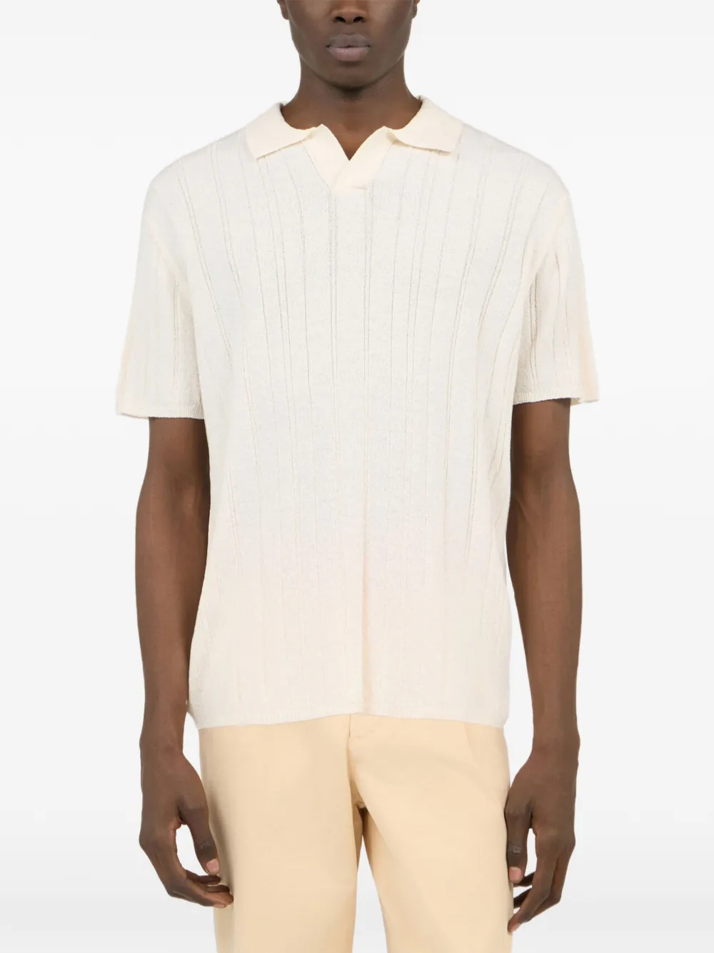 Roberto Cavalli Ribgebreid T-shirt Beige