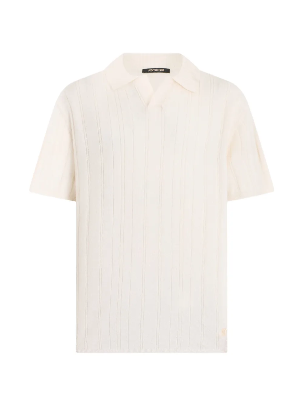 Roberto Cavalli ribbed-knit short-sleeve T-shirt - Tons neutres Roberto Cavalli ribbed-knit short-sleeve T-shirt - Tons neutres