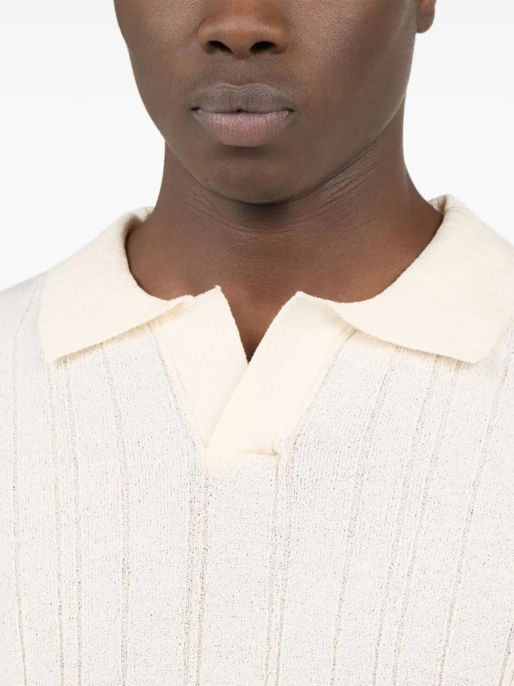 Roberto Cavalli Ribgebreid T-shirt Beige