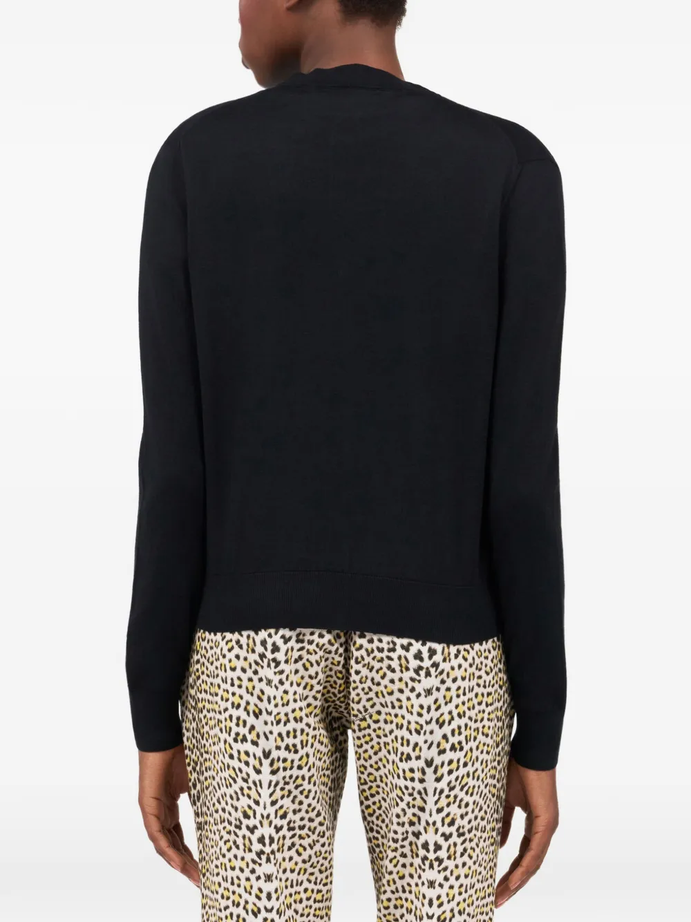 Roberto Cavalli Vest met leeuwenkopknoop Zwart