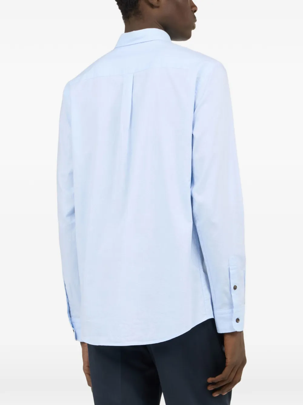 Roberto Cavalli Overhemd met geborduurd monogram Blauw