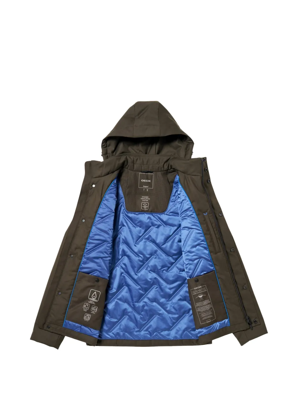 Geox Recanati hooded zip-up jacket Bruin