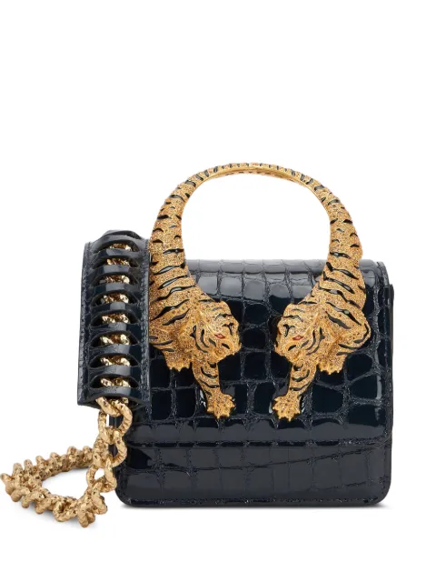 Roberto Cavalli crocodile-effect Tiger tote bag