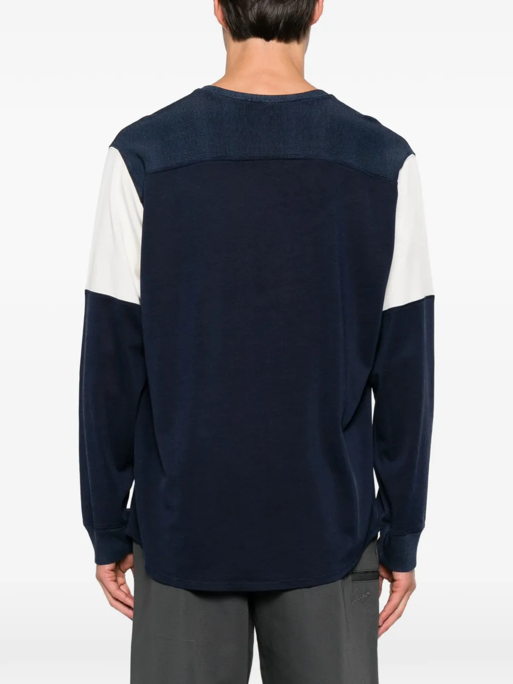 Kenzo logo-print long-sleeved T-shirt Blauw