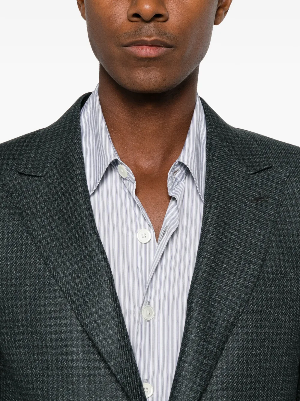 Canali micro-check single-breasted blazer Grijs