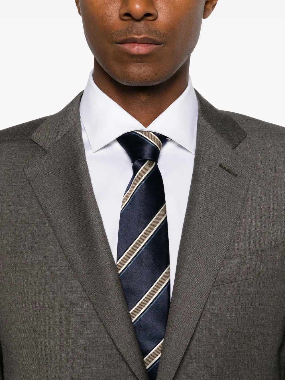 Canali single-breasted wool suit Grijs