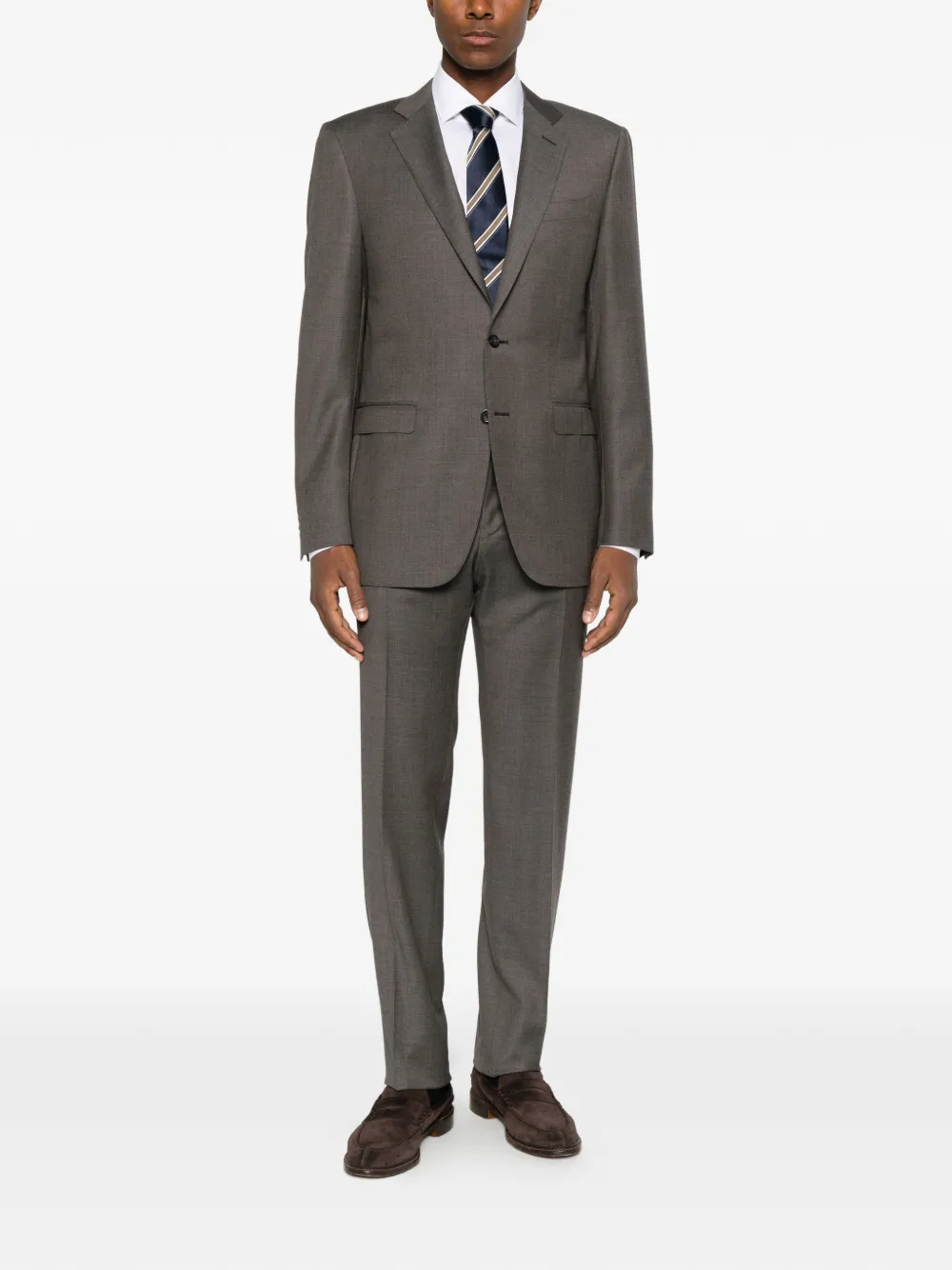 Canali single-breasted wool suit Grijs