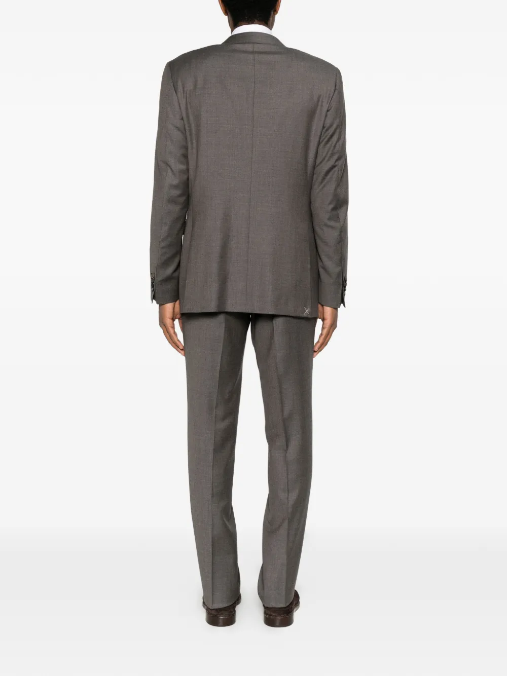 Canali single-breasted wool suit Grijs