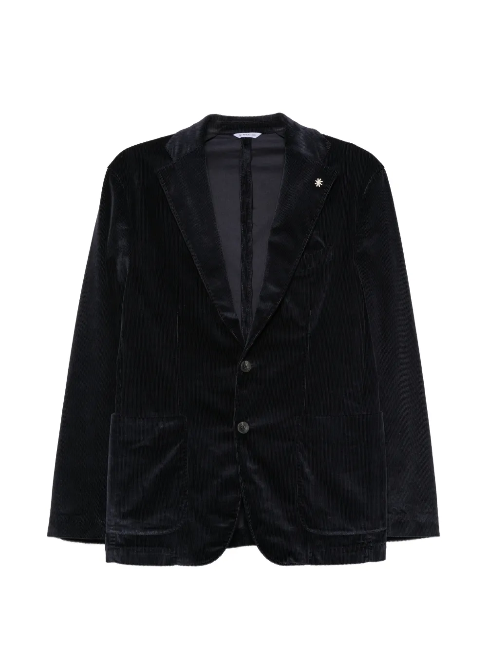 Manuel Ritz corduroy single-breasted blazer - Blue