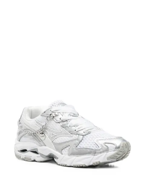 Mizuno Wave rider chain-link metallic-effect sneakers