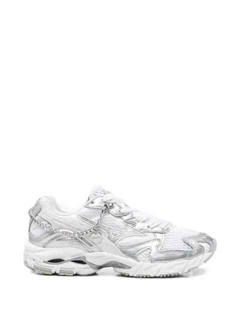 Mizuno Wave rider chain-link metallic-effect sneakers