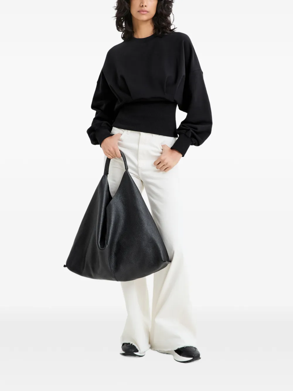 Marcella Maris sweater met pofmouwen Zwart