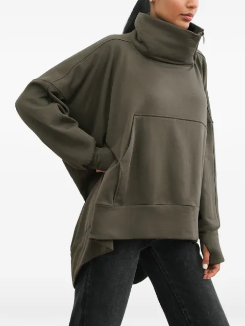 Marcella Boerum asymmetric zip-neck sweatshirt