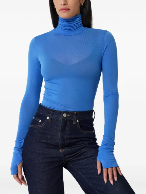 Marcella Eloise sheer turtleneck top