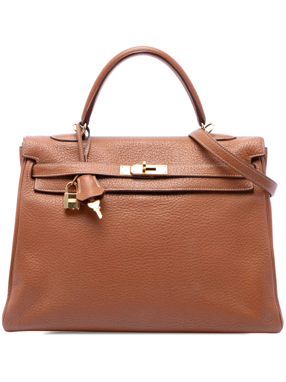 Hermès Pre-Owned 2009 Clemence Kelly II Retourne 35 satchel - Braun