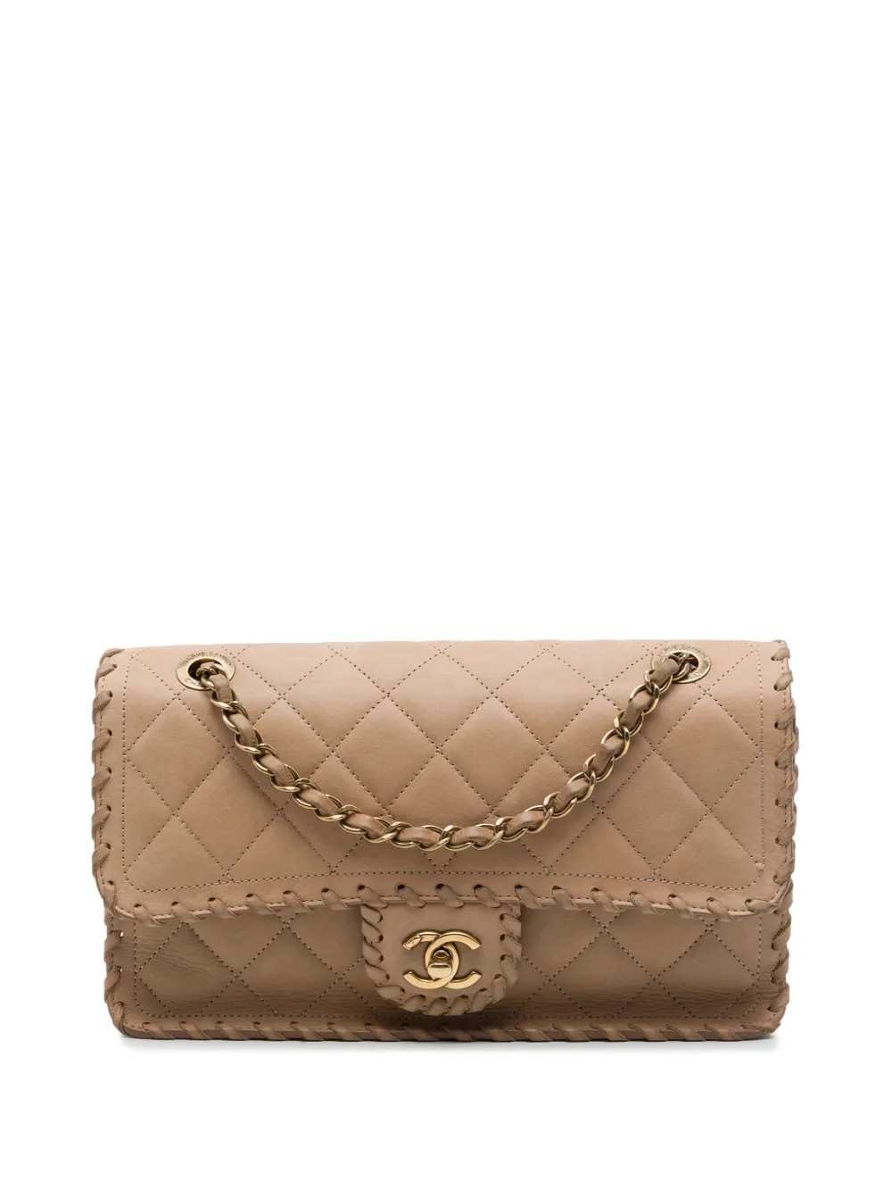 CHANEL Pre-Owned 2015-2016 Medium Quilted Iridescent Calfskin Happy Stitch Flap shoulder bag - Marrone