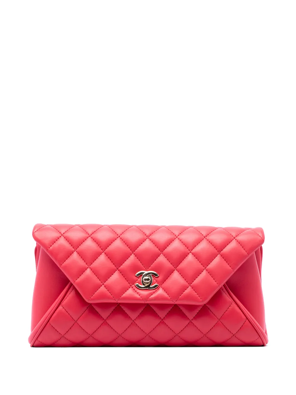 CHANEL Pre-Owned 2018 Quilted Lambskin Fold Up Again clutch bag - Rosa